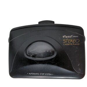Street Beat Stereo Cassette Player Portable MODEL 820M Black Parts or Repair